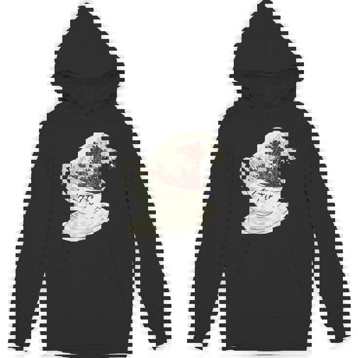 グレートウェーブ カフェラテ コーヒー カフェイン 神奈川 北斎 Hoodie