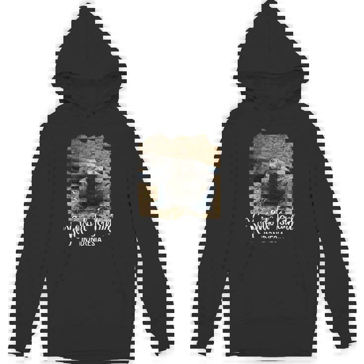 コモド島 インドネシア レトロポスターコモドドラゴン パーカー