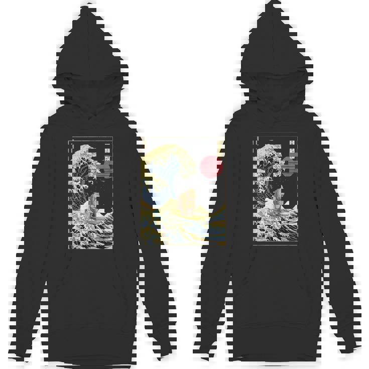 ゴリラ 神奈川波 おもしろサーフアニマル パーカー