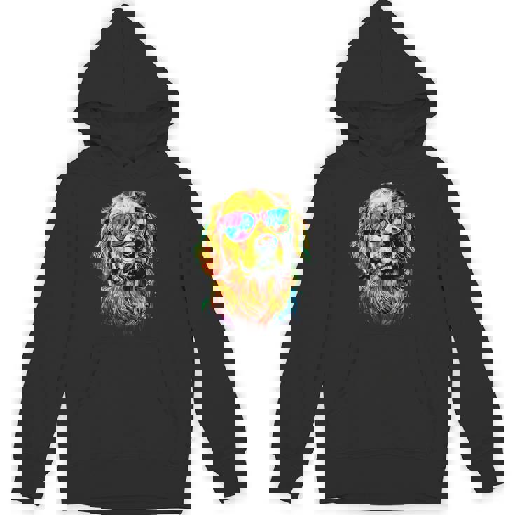 サングラスをかけたゴールデン・レトリーバー 犬が大好き パーカー