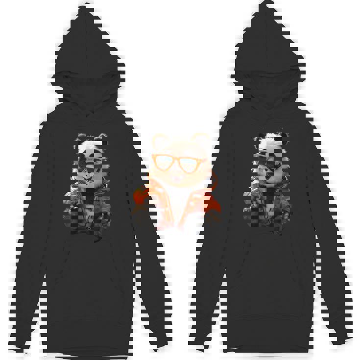 サングラスをかけたパンダベア動物の友人愛かわいいパンダベア パーカー