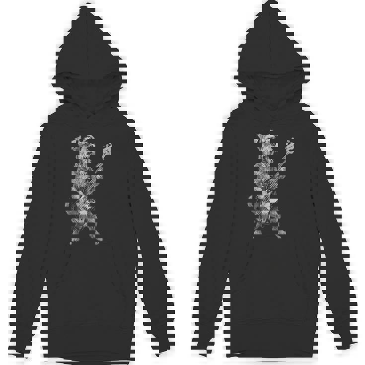 シュナウザー 演奏 ベース ギター ロックミュージック 犬好き パーカー