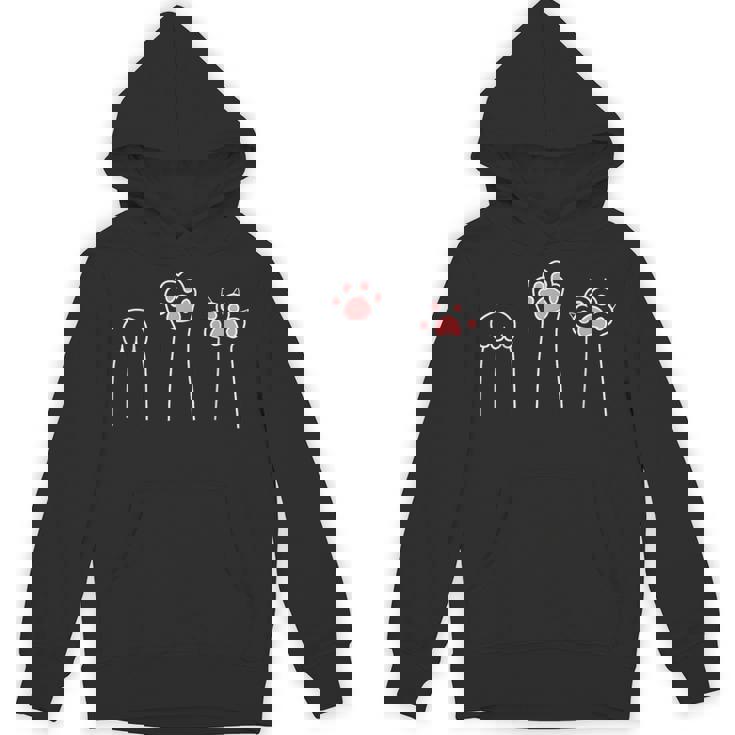 ジャンケン ハンド ゲーム かわいい足 面白い猫 パーカー