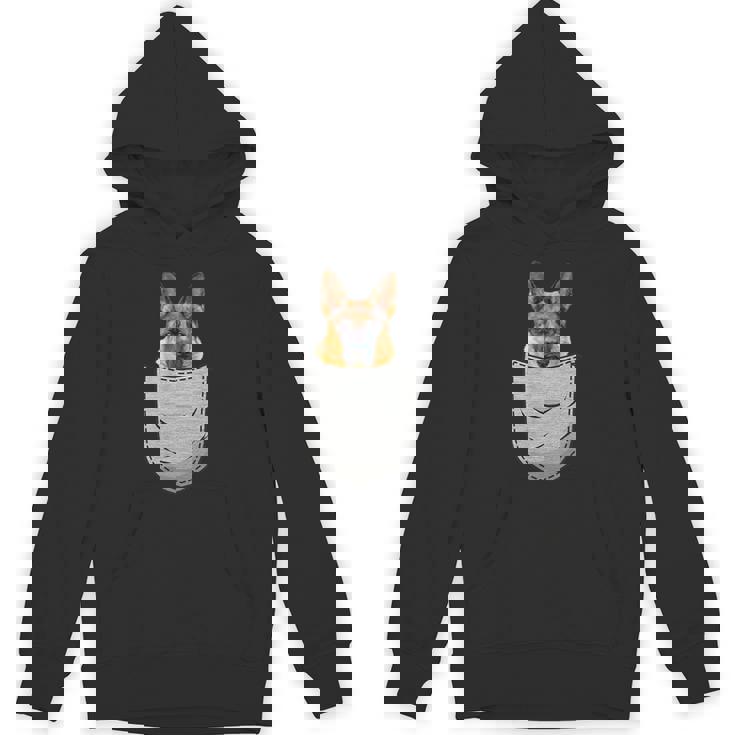 ジャーマンシェパード 犬の胸ポケット 犬の飼い主用 Hoodie