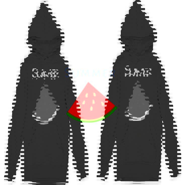 スイカ 1ピース・夏【 サマータイム 】リゾート・夏 大好き／面白 イラスト パーカー