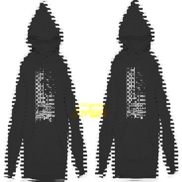 スクールバスドライバー アメリカ国旗 スクールバスドライバー用 パーカー