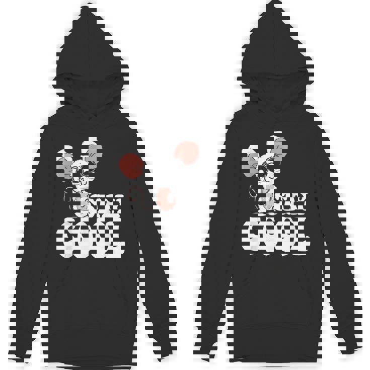 ステイ クール オーサム マウス ウェアリング サングラス 動物 ネズミ Hoodie