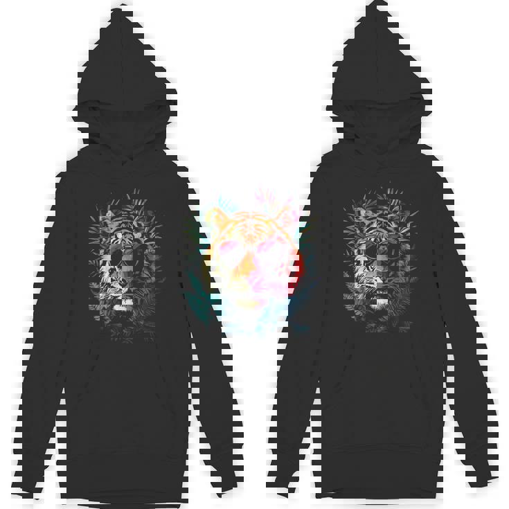 タイガーフェイス 動物好きモチーフ サングラス イラスト 虎 パーカー