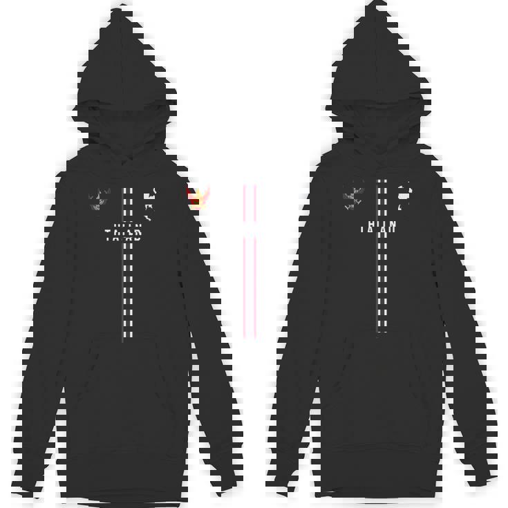 タイ国旗、タイのシルエットマップ、国章 パーカー