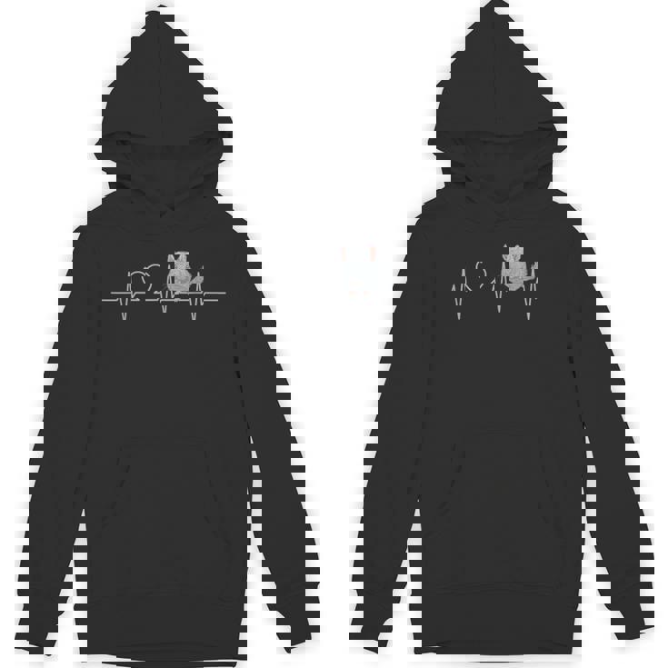 チンチラのクールなハートビートデザイン。 パーカー