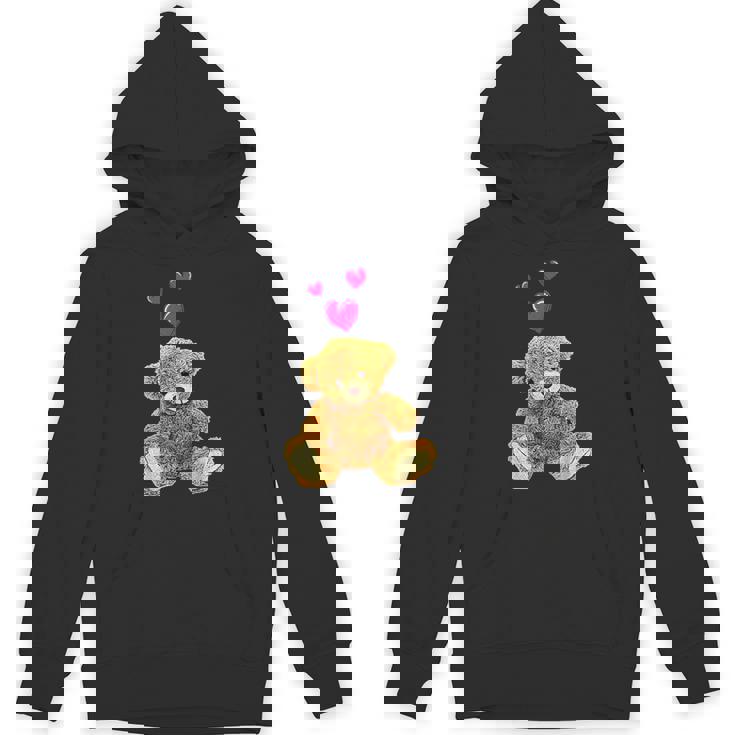 テディベアとハートのかわいいテディベアモチーフ パーカー