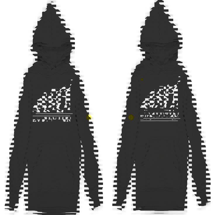おもしろ テニス 人類の進化 かっこいい シルエット テニスプレイヤー ネタ デザイン 記念品 テニス選手 Hoodie