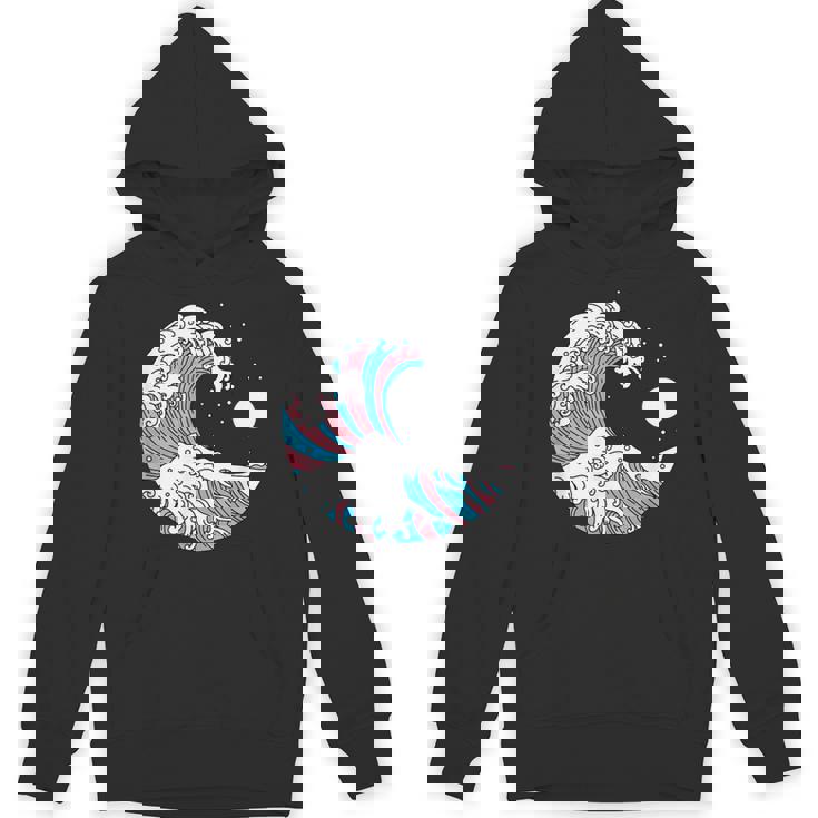 トランスジェンダー プライド Lgbtq トランスフラッグ 日本のウェーブアート Lgbt パーカー