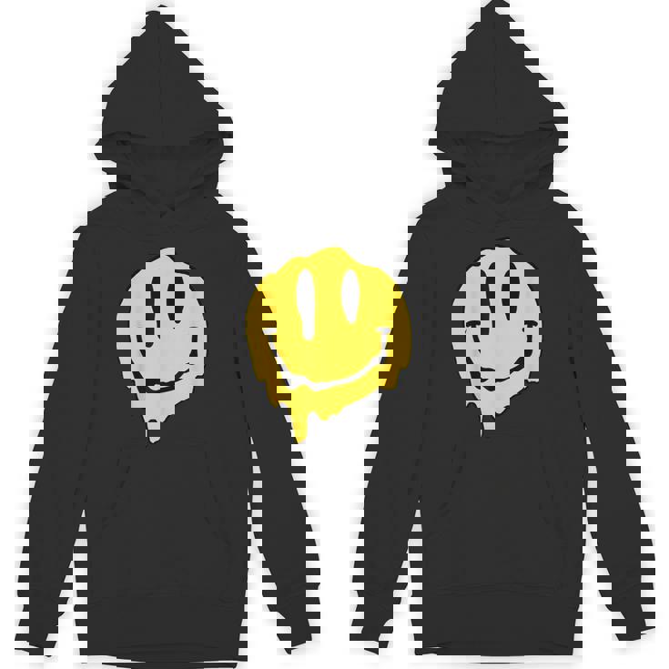 ドリッピースマイルイエロースマイルフェイスシャツ かわいい ハッピースマイルフェイス パーカー