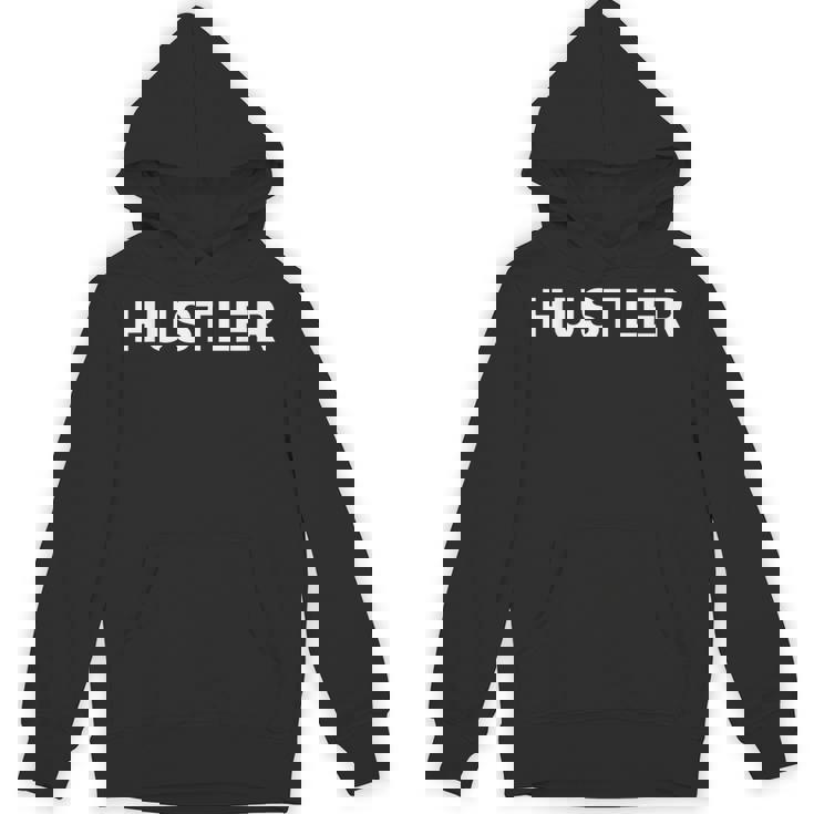 ハスラー 半袖 シンプル 白文字 パーカー