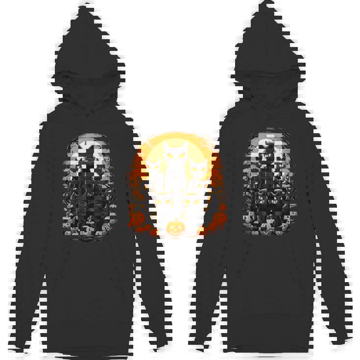 ハロウィン 黒猫 パンプキン 面白い レトロデザイン パーカー