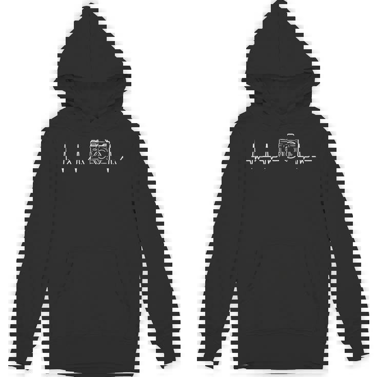 ハートビート カメラマン 写真 写真好き カメラ好き 風景写真 人物写真 趣味 心電図 パーカー