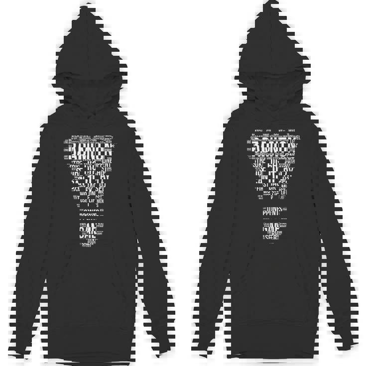 バドミントン用語 ワードクラウド バドミントンギフト バドミントンプレーヤー パーカー