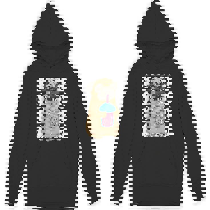 パグ 犬 カワイイ ボバ バブル ミルク ティー タピオカパール かわいい パーカー