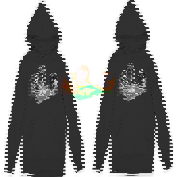 パグ 犬 麻雀 面白いtシャツ 文字入り メンズ おもしろ 面白い 服 おもしろグッズ ネタ 雀士 パーカー