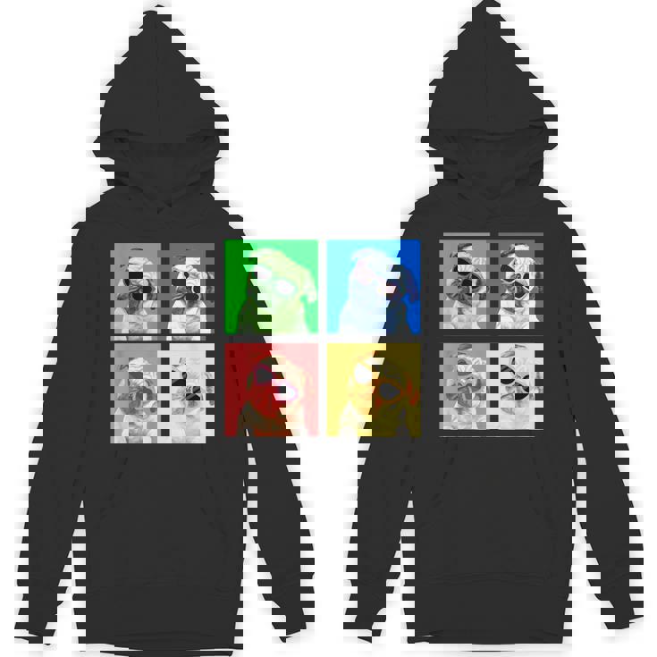 パグ 面白いtシャツ 犬 かわいい メンズ 子供 おもしろ 服 雑貨 グッズ ネタ わんこ イヌ 黒パグ Hoodie