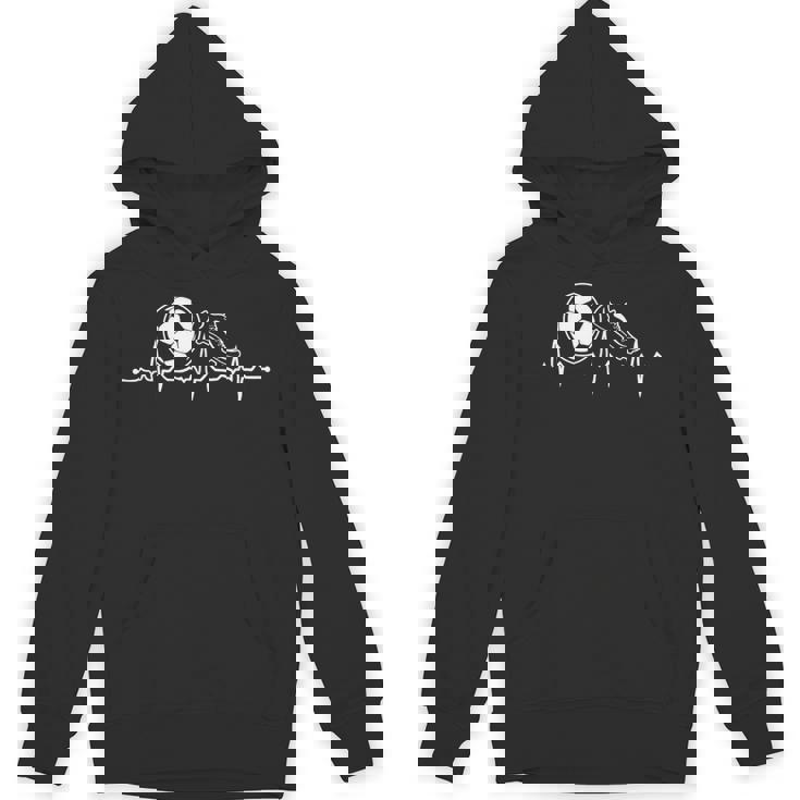 パルスとサッカーボールで赤のハートビート パーカー