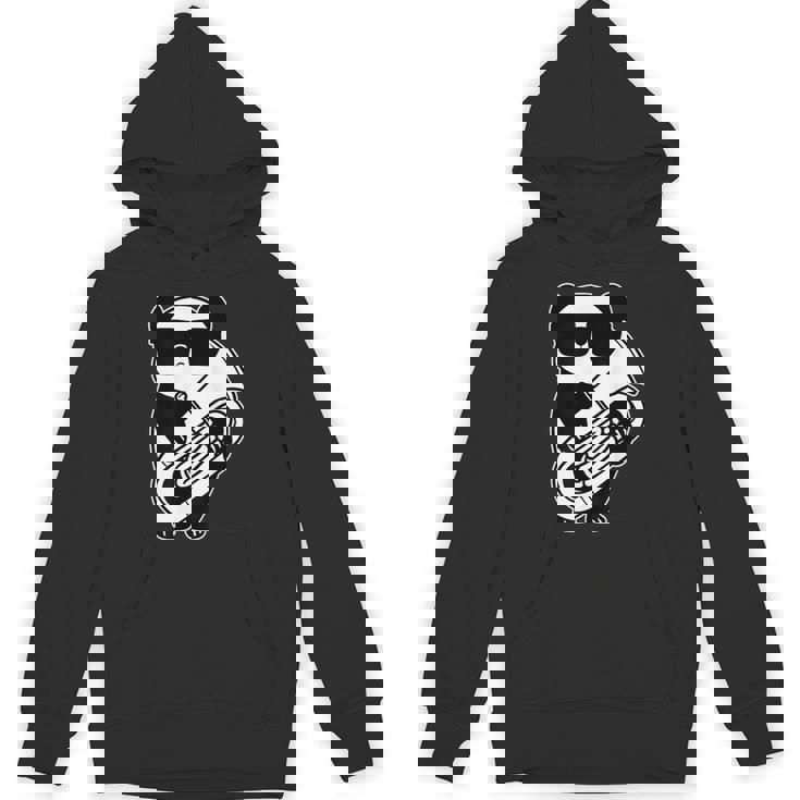 パンダとチューバ楽器チューブ パーカー