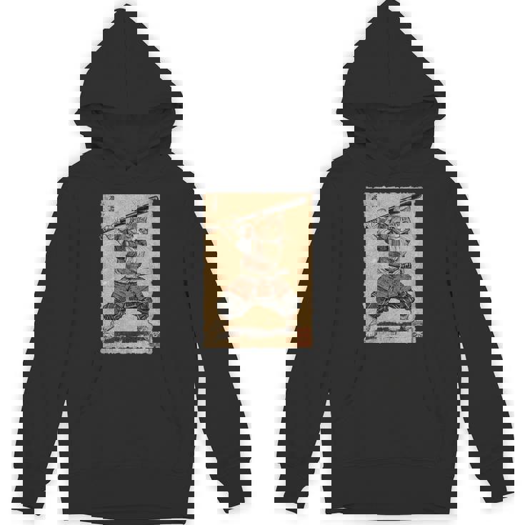 ビンテージアニメ 日本美術 野球選手の侍猫 長袖tシャツ パーカー