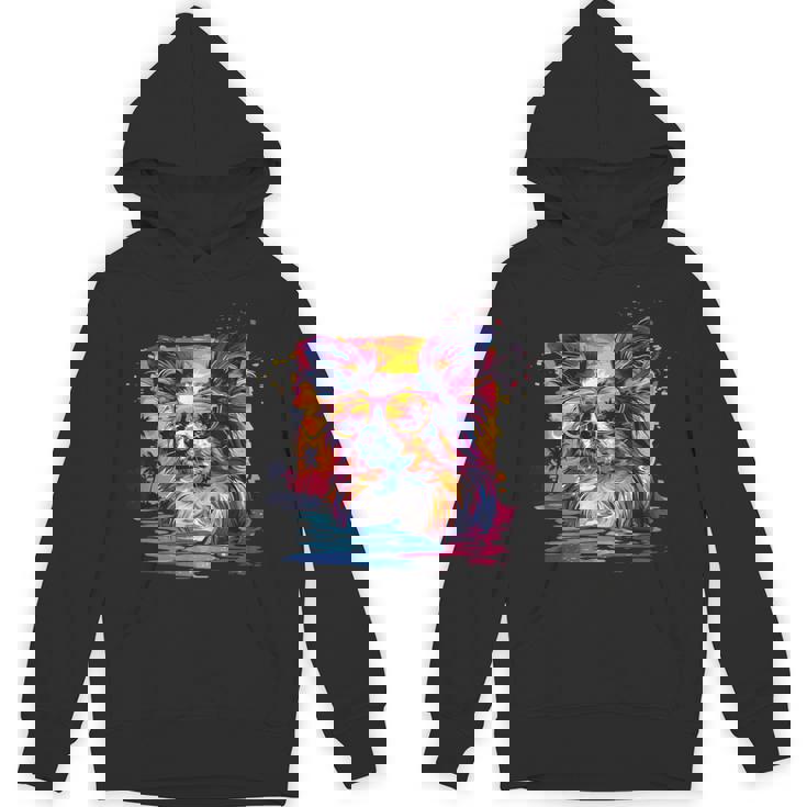 ビーチ・ポップアート クールなパピヨン パーカー