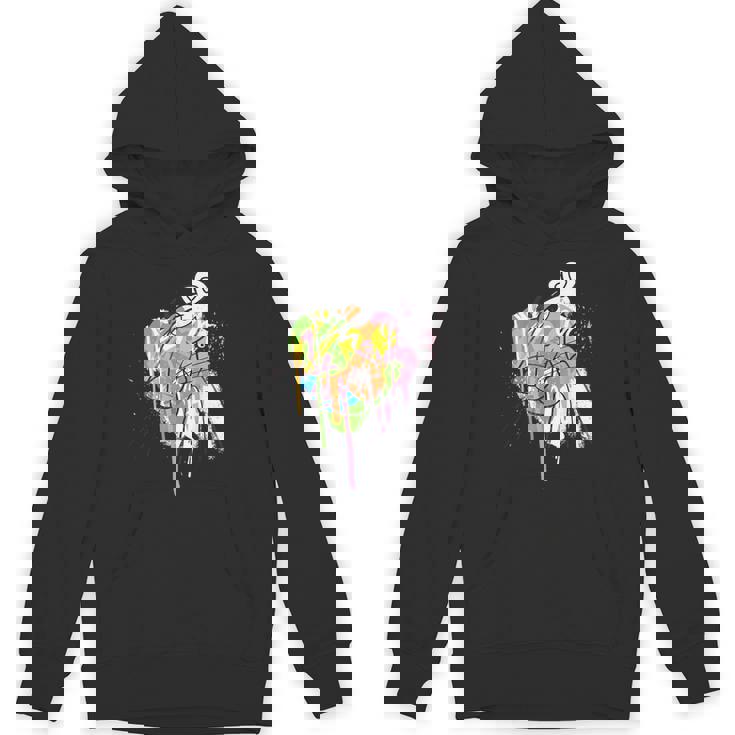 ピンクパンサー グラフィティ ブラック ラインアート Hoodie