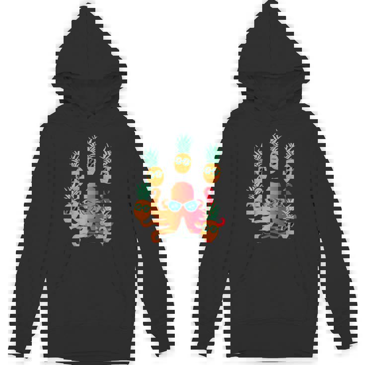 ファニー クール オレンジ タコ ジャグリング パイナップル パーカー