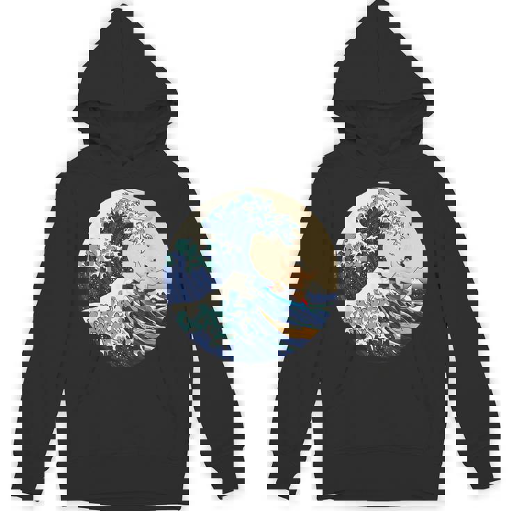 ファンシー 神奈川 大波 相撲 サーフィン パロディ Hoodie