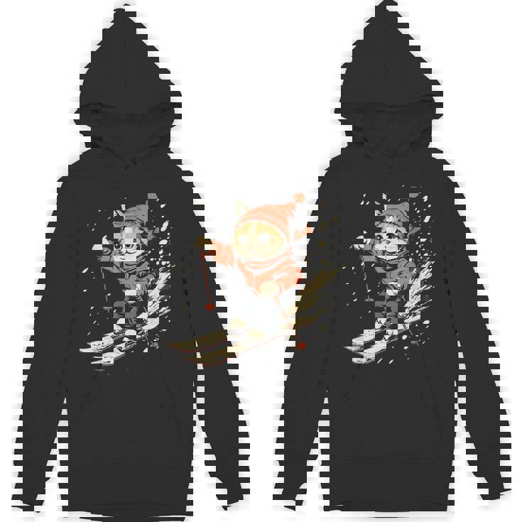 フリースタイルスキーヤー猫 フリースタイルスキー パーカー