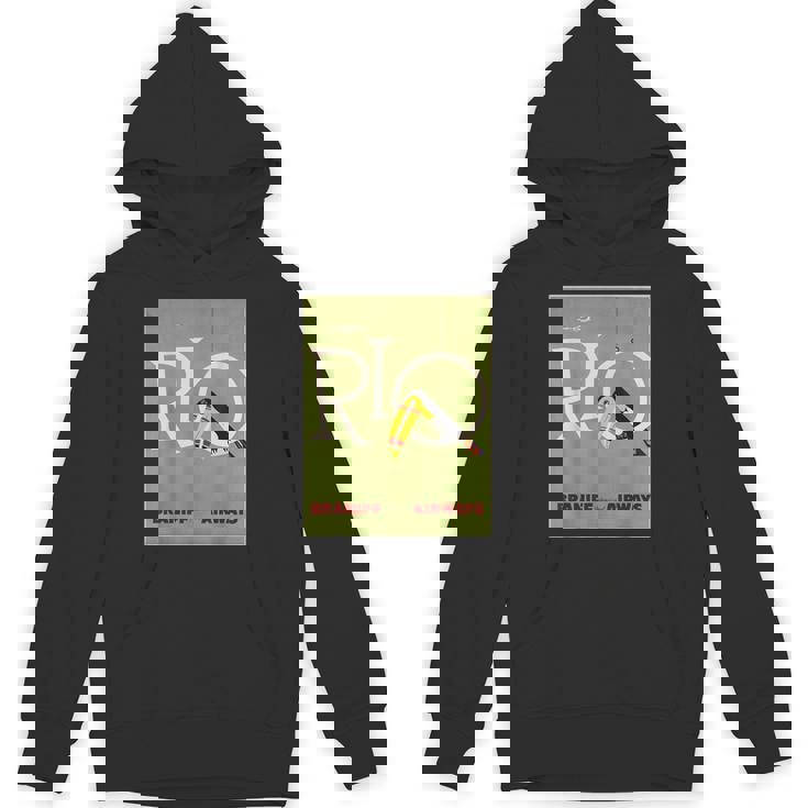 ブラジルオオハシ航空ヴィンテージ旅行ポスターリオデジャネイロ パーカー