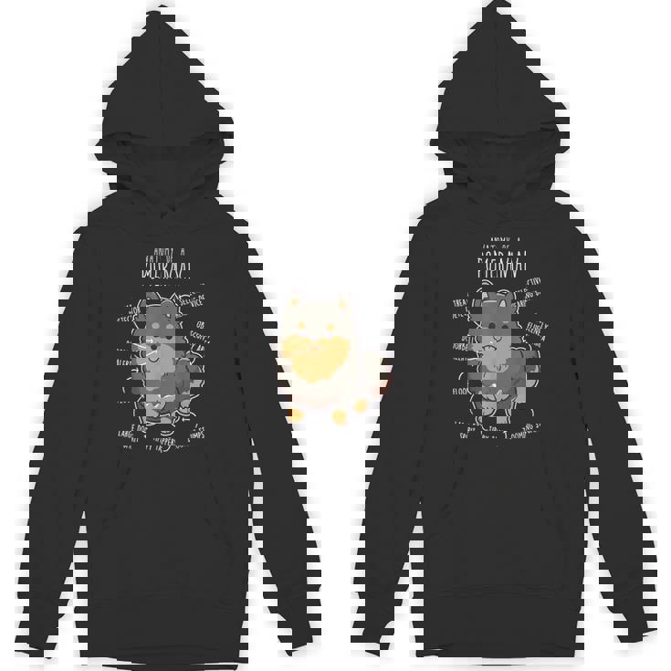 ブラック&タン ポメラニアン 犬の解剖学 面白い かわいい ペット ポンポン ママ Hoodie