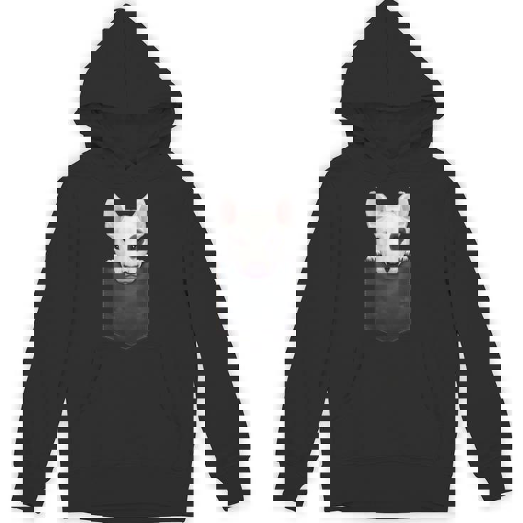 ブルテリア 胸ポケットにブラックアイパッチ付き パーカー