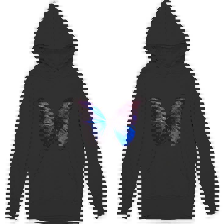 ブルー モルフォ バタフライ アートプリント パーカー