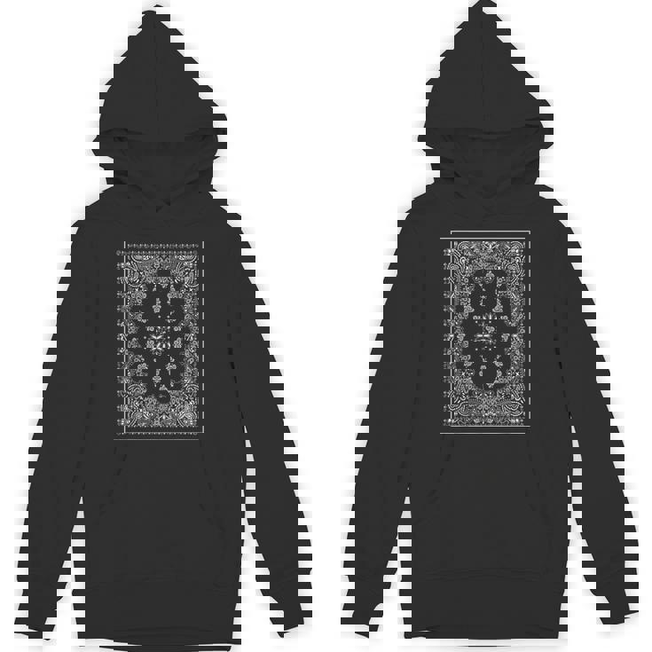 ブルーバンダナプリント ロイヤルネイビーブルー ペイズリー服 パーカー