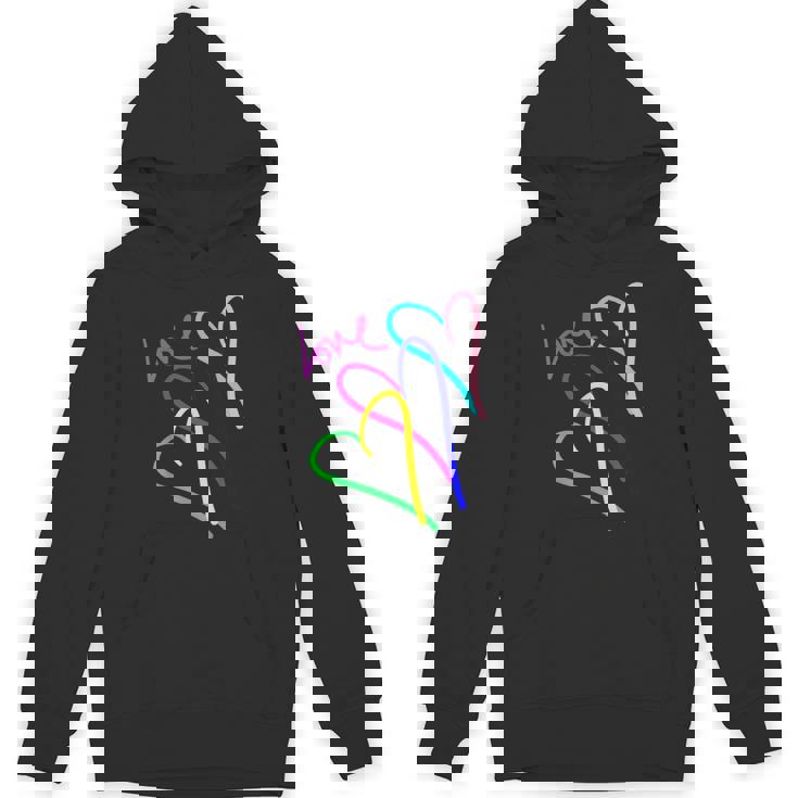 プレッピー パステル キドコア ハート レインボー ラブ バレンタイン Hoodie