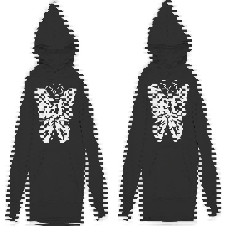 ベッキーバタフライ パーソナライズされたかわいい名前ワードアート パーカー