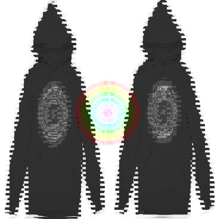 ホ・オポノポノの祈りの言葉クラウドアート パーカー