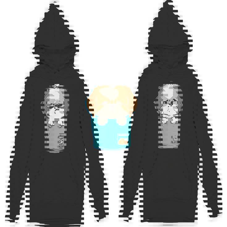 ポケット犬好きにはたまらないシーズー犬 Hoodie