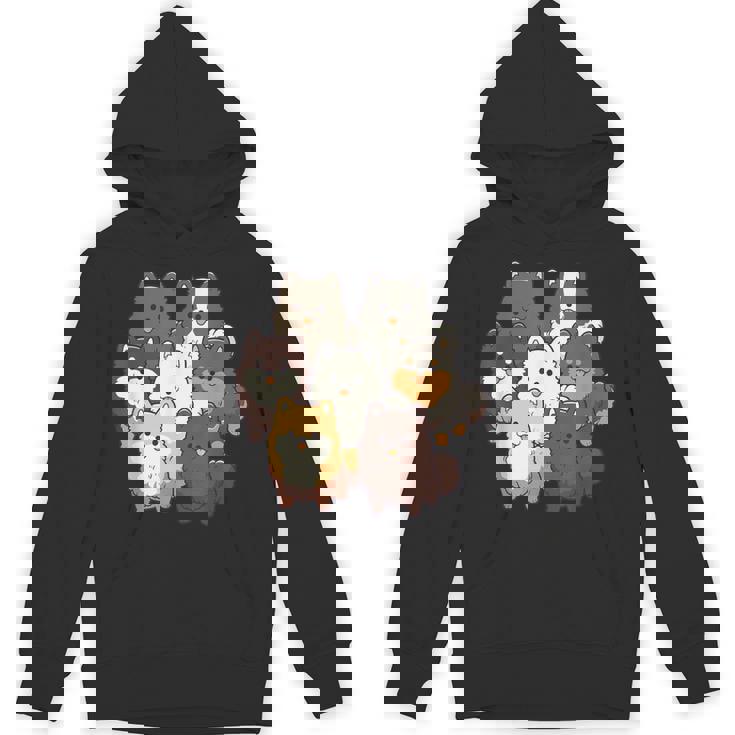 ポメラニアン ドッグ グループ かわいい ペット ブラック ホワイト チョコレート ポンポン Hoodie