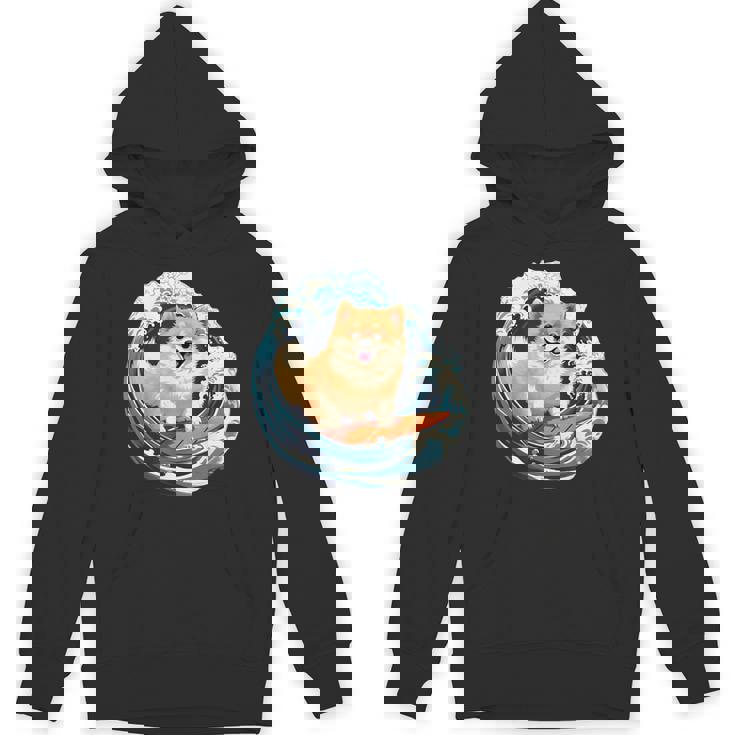 ポメラニアン 面白いtシャツ 犬 イヌ サーフィン 夏 かわいい メンズ 子供 おもしろ 服 グッズ ネタ パーカー