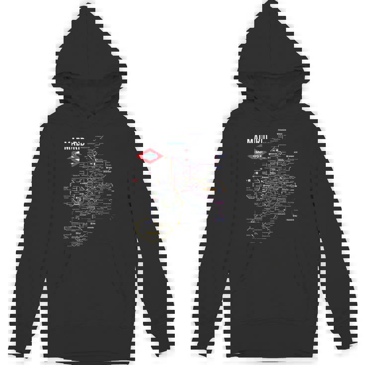 マドリード スペイン メトロ 地下鉄 電車地図 ギフト パーカー