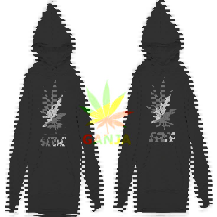 マリファナのガンジャ雑草の葉 ラスタカラー パーカー
