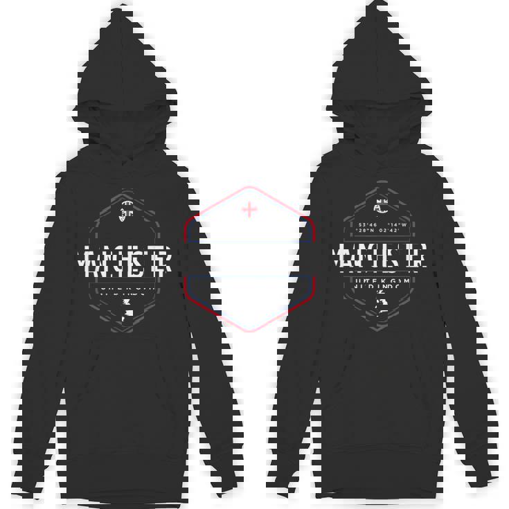 マンチェスター イギリス イギリス 地図フラグ グラフィック パーカー