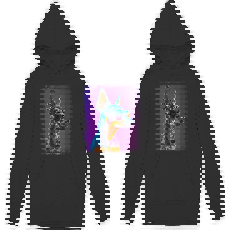 ミニピン 犬 オーナーのミニチュアピンシャーの漫画。 Hoodie