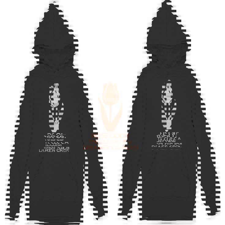 ミニマリスト フローラル ローズ ゴールド ドリーマーズ ガーデン チューリップアート パーカー