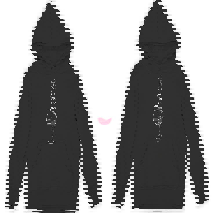 ミニマリズム ワインヘッド ジャンプ イラスト ヴィノ ギフトアイデア パーカー